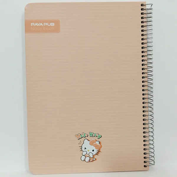 دفتر 100 برگ جلد سخت سیمی پایا مدل Hello Kitty